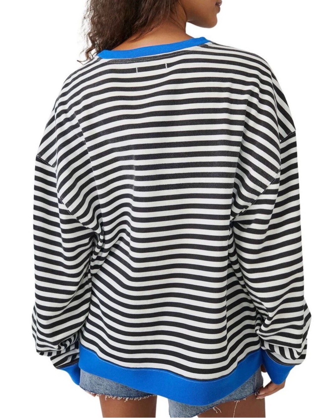 Free People - We The Free Classic Striped Oversized Crewneck - Small - Picture 3 of 6
